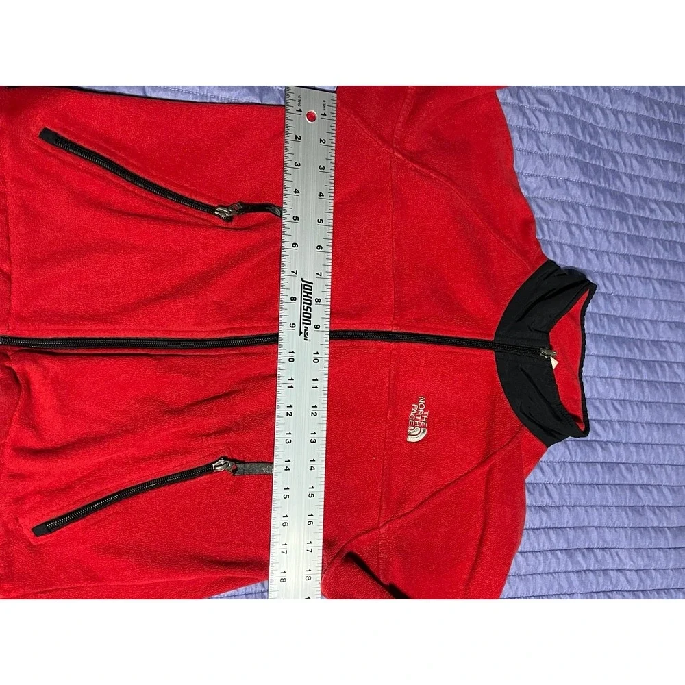 The North Face youth/junior red fleece jacket Size M #outdoor #fleece - Picture 8 of 12